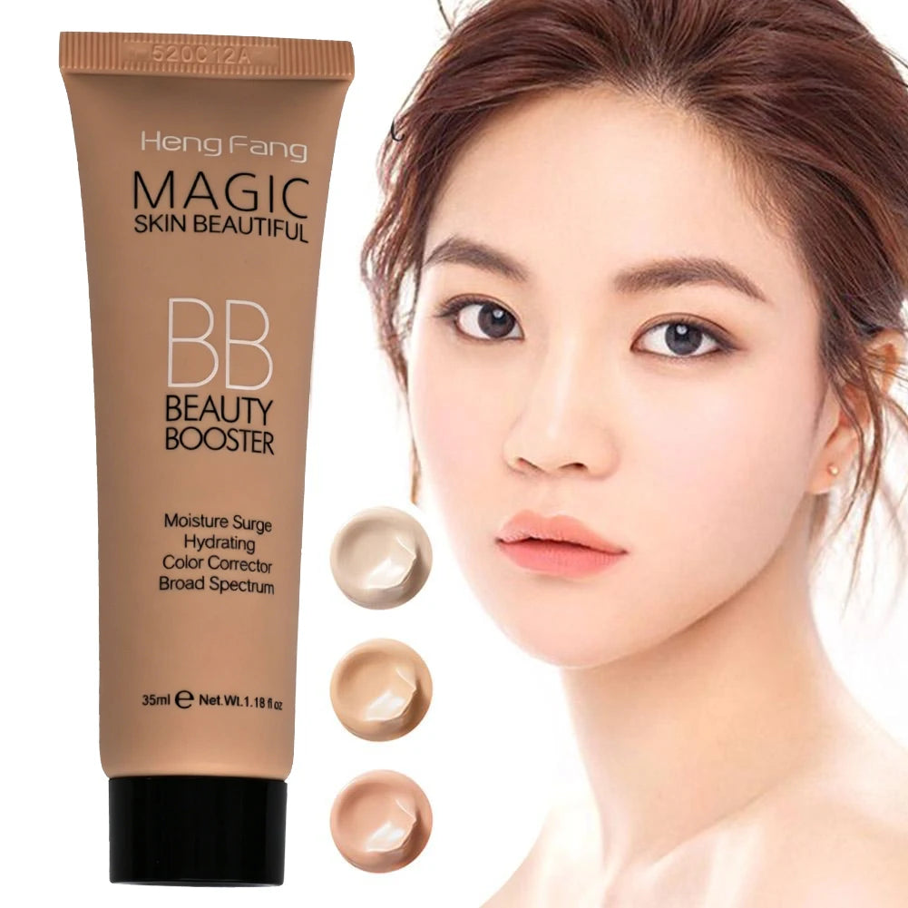 Natural Hydrating BB Cream Full-Coverage Foundation & Concealer, Color Correcting Tinted Moisturizer Cream Even Skin Tone Makeup Quake