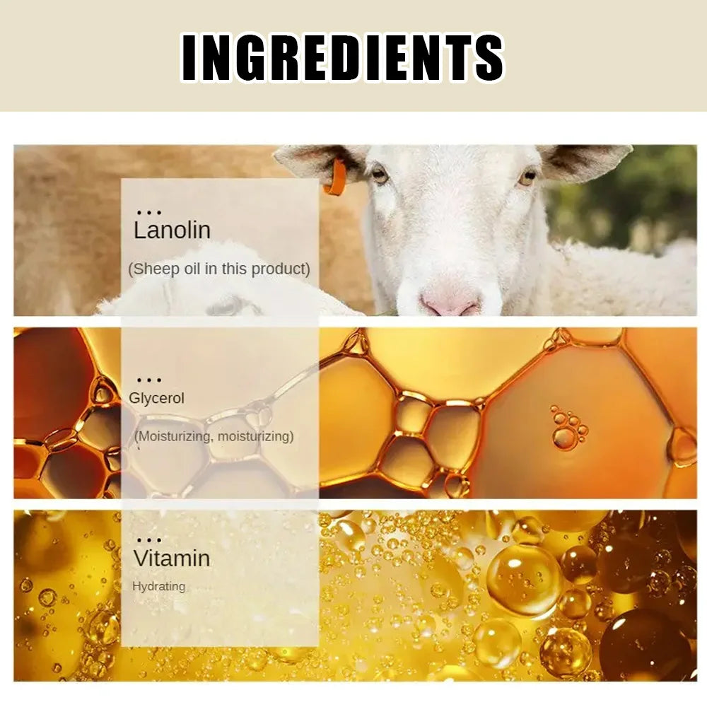Sheep Oil Delicate Moisturizing Cream,Anti-Aging brightens skin tone, tightens skin, moisturizes skin, and reduces dullness Quake