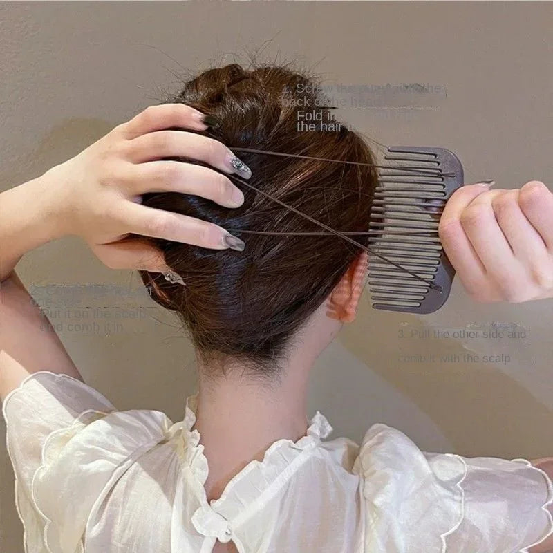 Upgrade Hair Comb Clip Lazy Hair Styling Clips Braiders Flexible Stretchable Double Side Insert Combs Hairpins Hair Accessories Quake