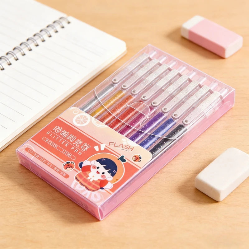 8 /24 Colors Color Press Flow Light Color Changing Fluorescent Pen Quick Drying Student Hand Account Marking Pen Quake