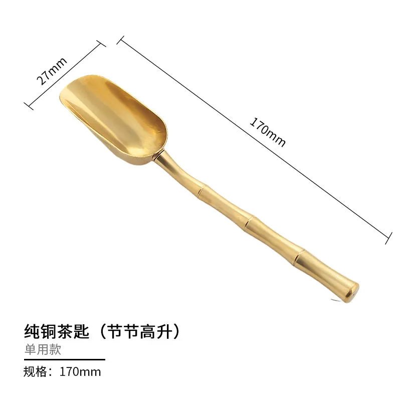 Tea spoon tea shovel small brass tea set accessories tea spoon single tea spoon tea set tea spoon tea spoon Quake A