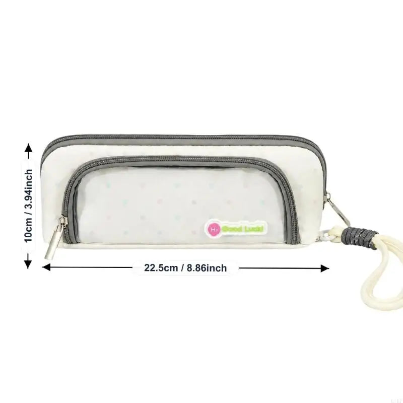 Large Capacity Pencil Case with Divided Storage Compartment for Pencils, Erasers, Drawing Tools, and Writing Supplies K1KF Quake