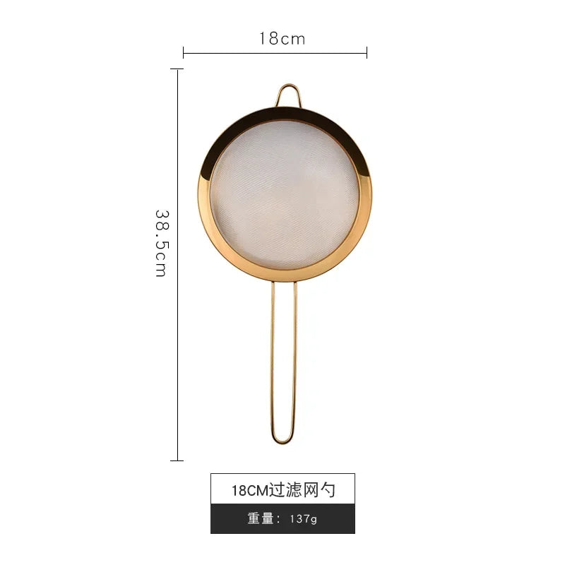 Soybean Milk Filter Screen Superfine Colander Stainless Steel Flour Screen Egg White Separator Quake Large size