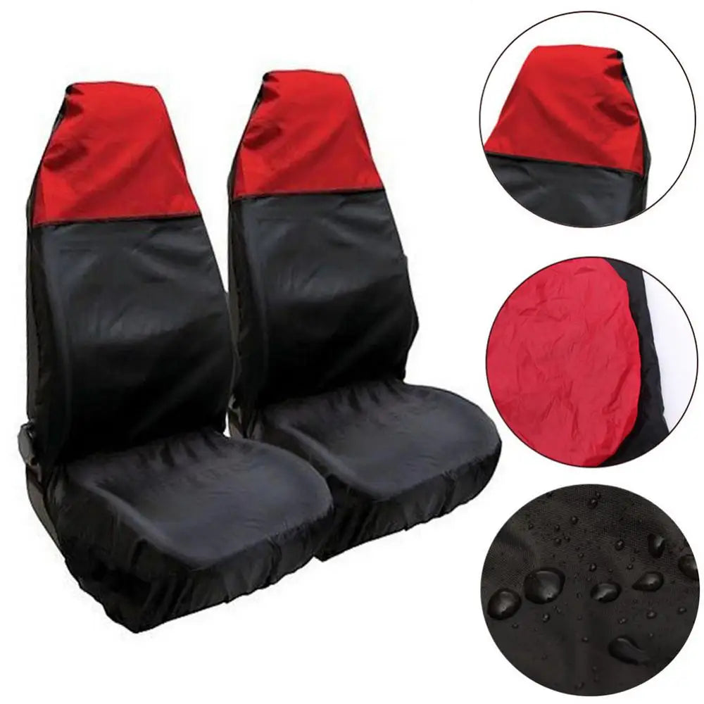 Seat Cover Waterproof 2Pcs Universal Car Auto Van Heavy Duty Protector Case Quake