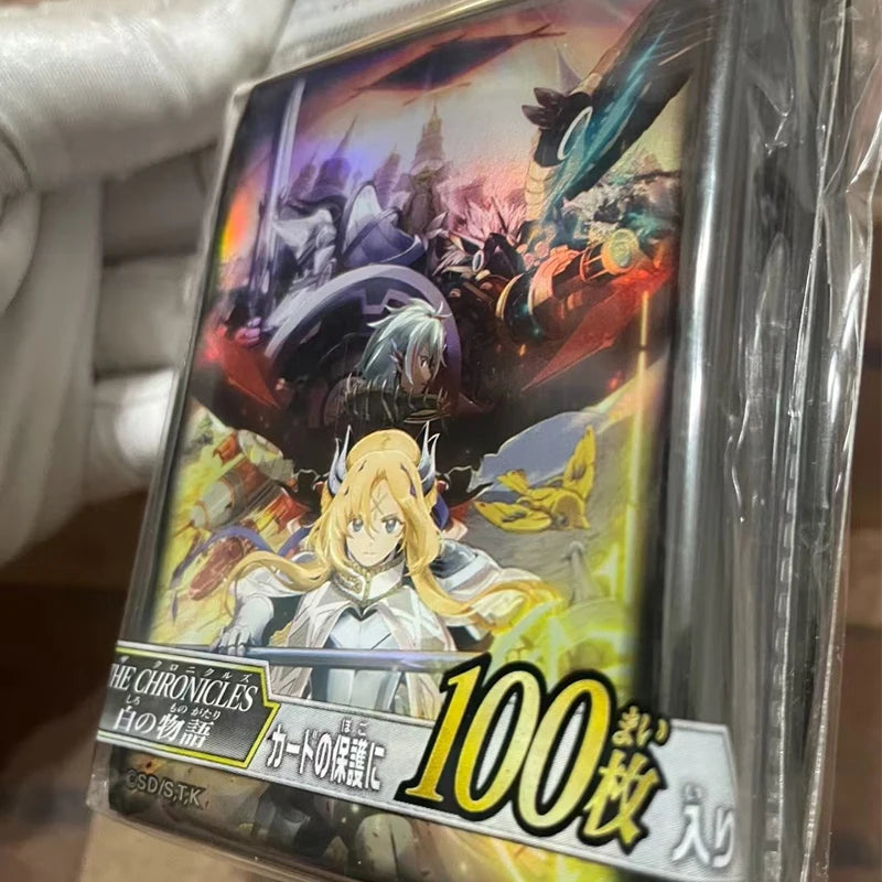 Original Yu-Gi-Oh! Alba Los Branded Card Sleeves 100PCS 63x90mm White Story The Chronicles Anime TCG Protective Covers Kids Gift Quake