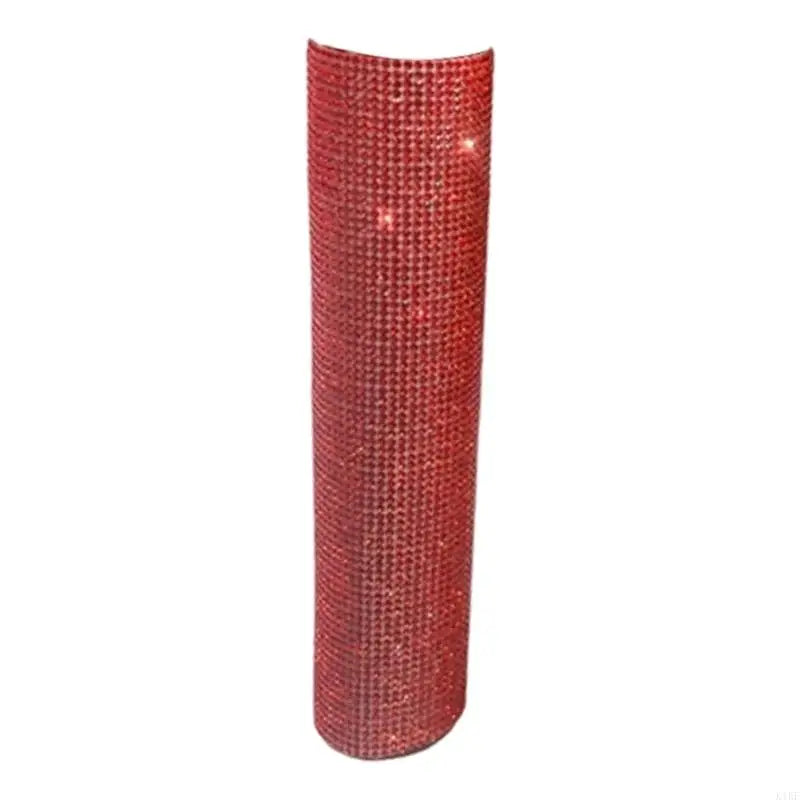 Rhinestones Microphone Handle Sleeve for Wireless Microphone Handle, Sparkly Grip Cover with Soft Inner Liner for Karaoke K1KF Quake Red CN