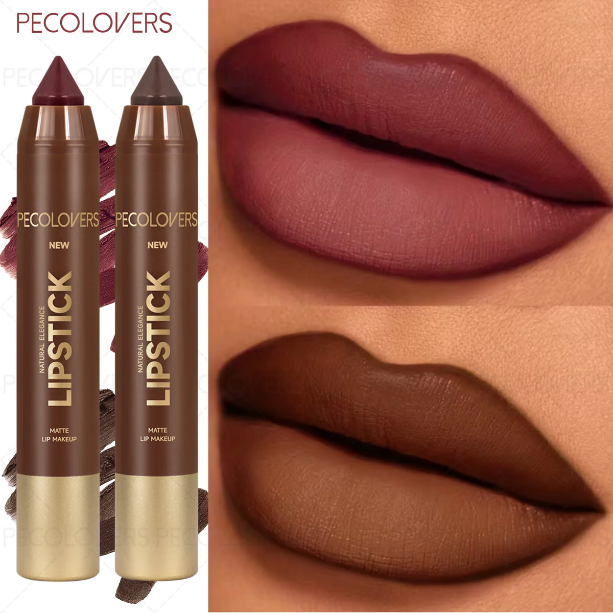 Winter Reddish Brown Lip Liner Pencil Matte Velvet Long-Wearing Non-Smudging for Daily Party Makeup Quake