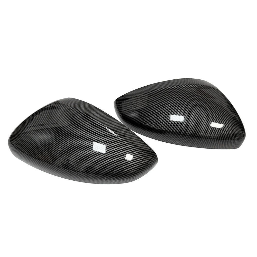 For Peugeot 208 2008 2012-2018 Citroen C3 2016 to 2020 Car Replacement Rearview Side Mirror Cover Wing Cap Exterior Case Trim Quake Carbon