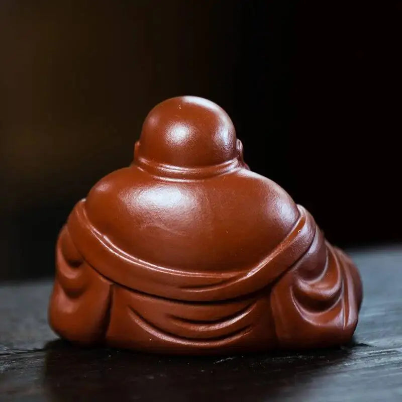 Zisha Tea Pet Buddha Figurine Maitreya Buddha Rulai Sculpture Tea Play Model Can Raise Tea Pet Quake
