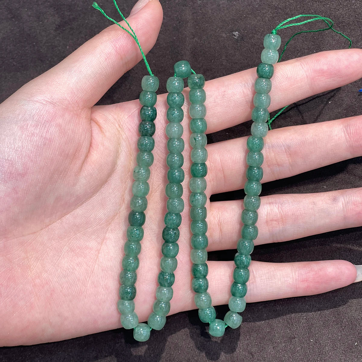 Natural Stone Turquoise/Blue-Veins Stone Isolation Beads 5x6mm For Jewelry Making DIY Necklace Bracelet Chain Accessory Quake Green Aventurine 5x6mm