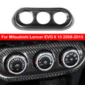 For Mitsubishi Lancer EVO X 10 2008-2015 Real Carbon Fiber Car Console Dashboard AC Panel Gauge Pod Pointer Cover Trim Frame Quake Default Title