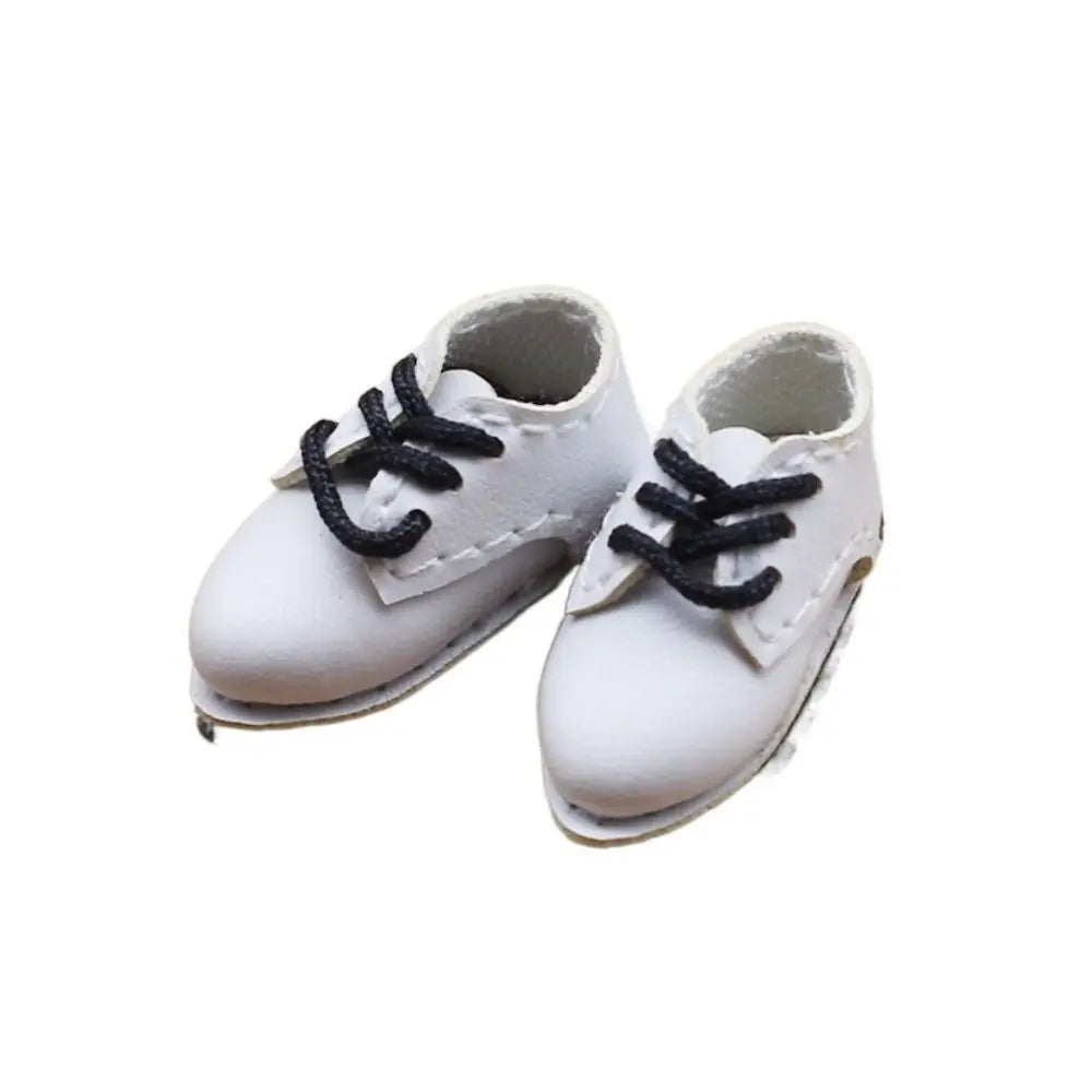 Multiple Colour 1 Pair Ob11 DOD 1/12 Bjd Doll Shoes All-Match PU Leather Body9 GSC YMY Shoes Delicate Cute Quake White 2