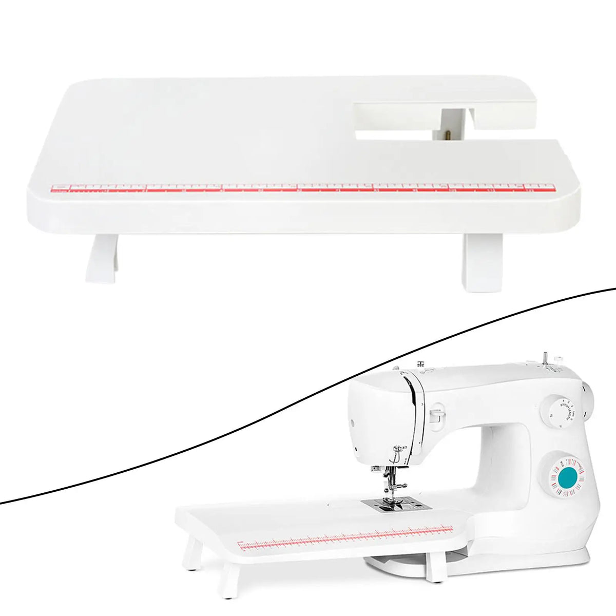 Portable Machine Table Top Extension Table Top for Singer 4423 5511 Quake White
