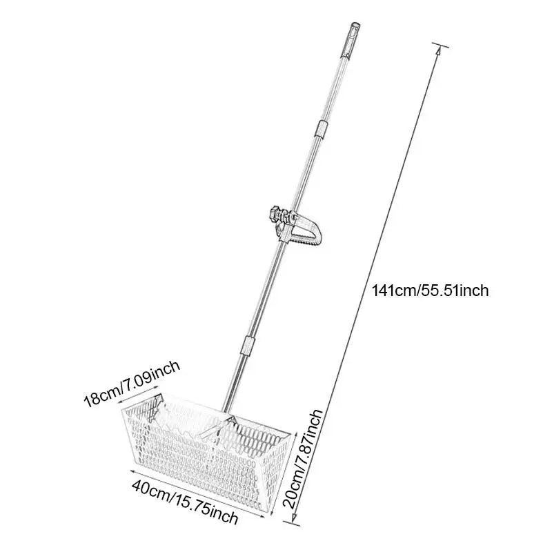 Detachable Sand Sifter Beach Rake Carbon Steel Lawn Sand Rake Sharp Tooth Sieve for Camping and Gardening Tasks Quake