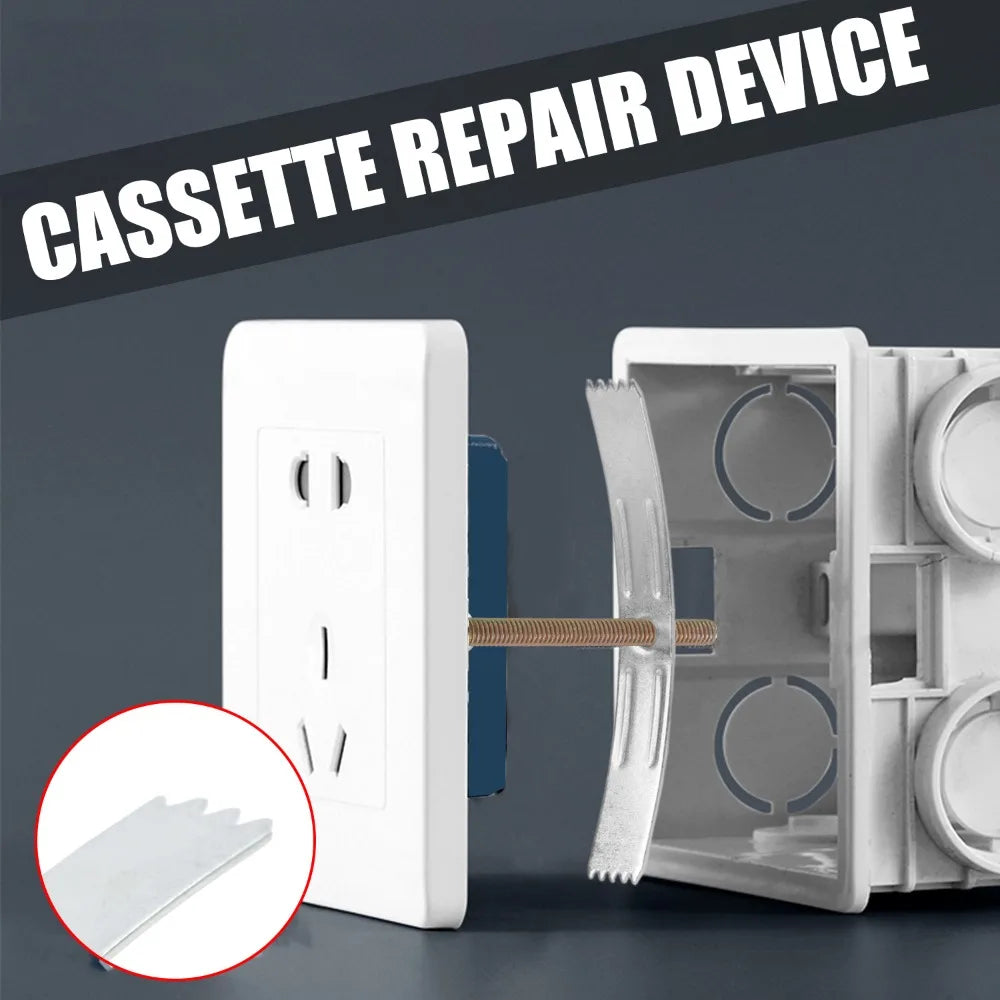 10PCS Dark Box Repair Screw Fix Tool 86-type Wall Mount Electrical Plug Switch Outlet Socket Back Cassette Replacement Clip Kit Quake