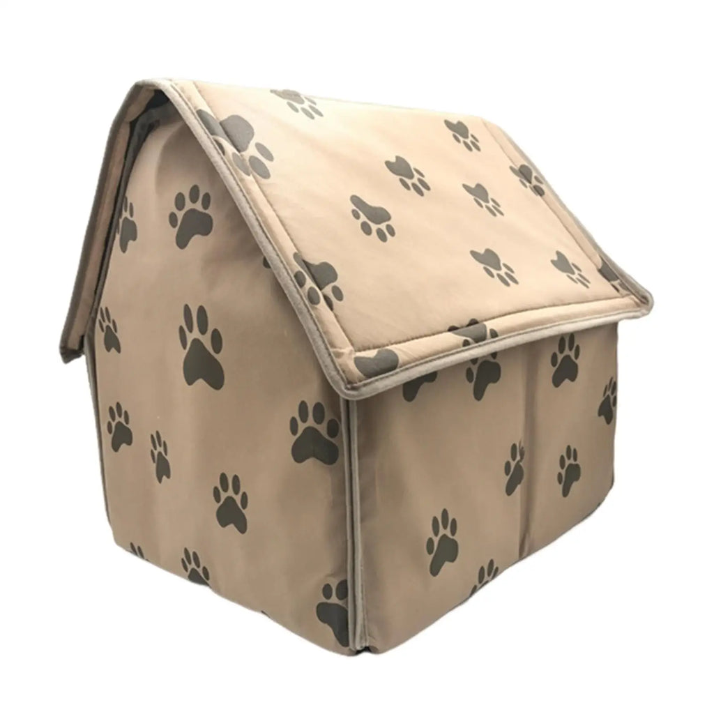 Portable Pet Tent Soft Dog House Folding Cat Nest Padded Warm Cloth Kennel Bed for Small Pets Quake
