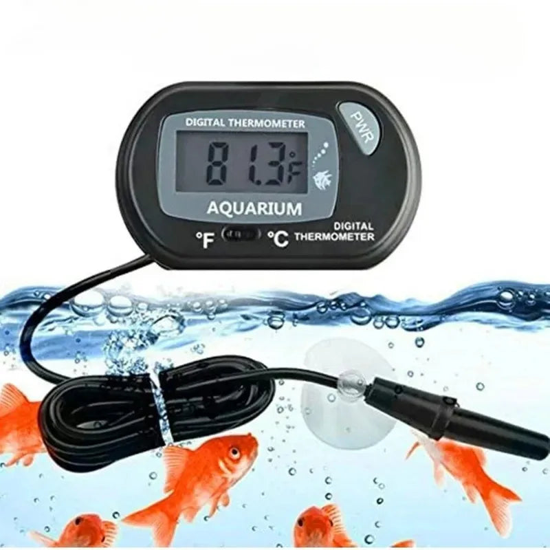 Digital Aquarium Thermometer with Probe Suction Cup Fish Tank Water Electronic Thermometer Measurement Degrees Celsius ℃ Quake