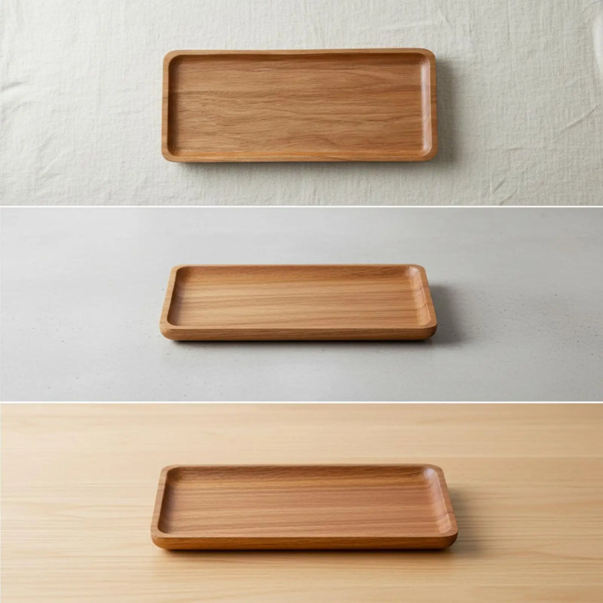 Lightweight Wood Serving Tray for Desserts and Drinks Smooth Grain Finish for Coffee Table Decor Elegant Kitchen Accessory Quake