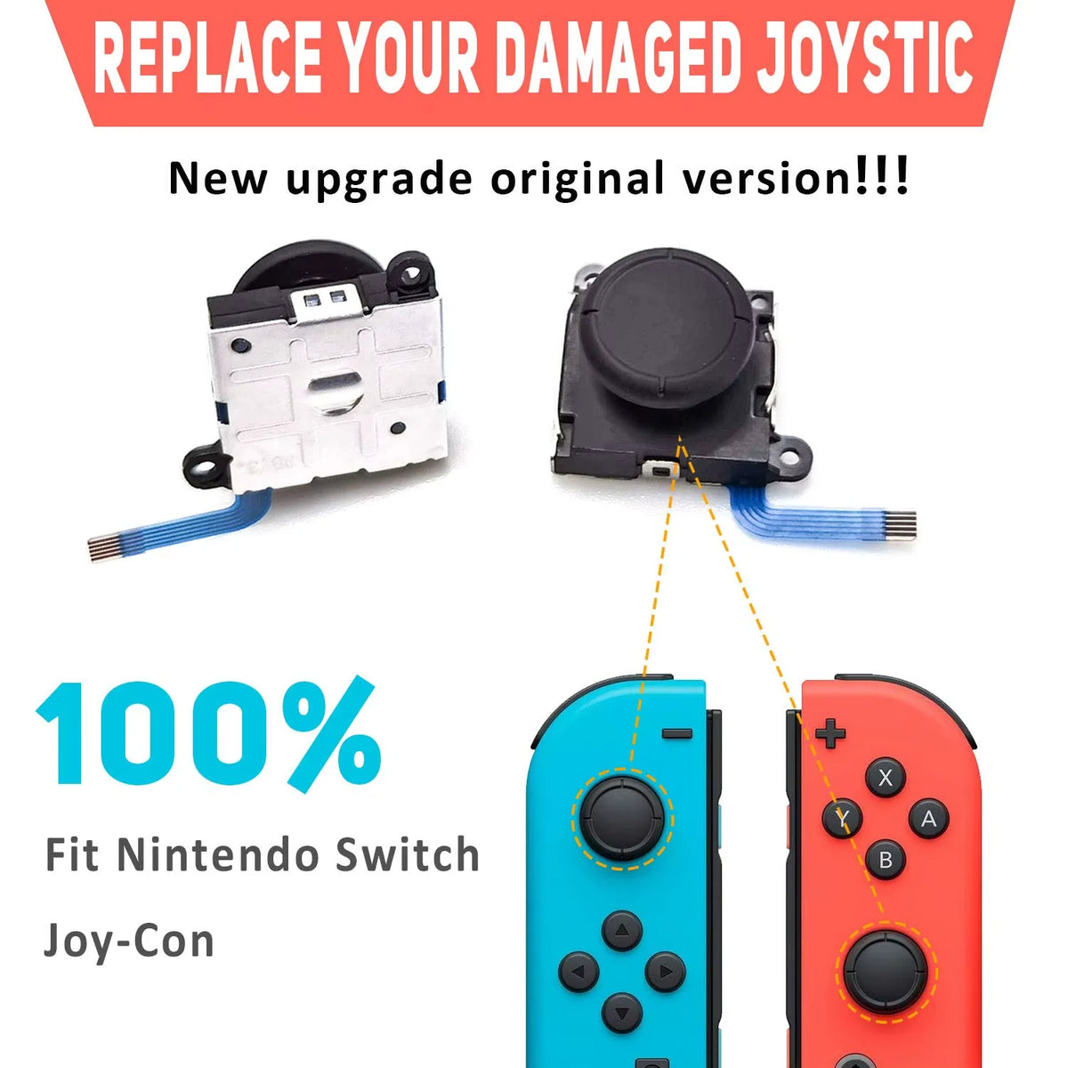 Replacement Switch Joy Con Controller Joystick 19 in 1 kit Quake