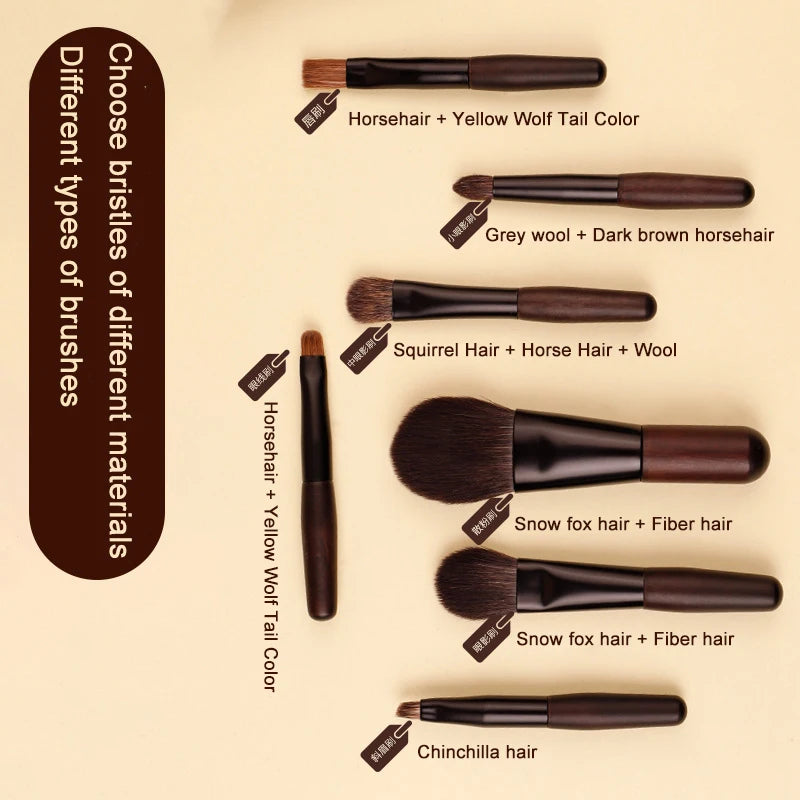 Mini Cosmetic Brushes Set Professional Makeup Brush Beauty Soft Hair Foundation Concealer Eyeshadow Powder Brushes For Women Quake