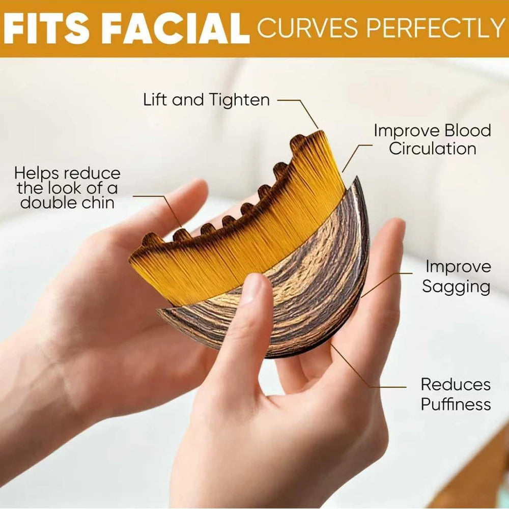 2 PCS Lymphatic Contour Face Brush with Storage Box Features a Newly Upgraded Ergonomic Design for Precise Skin Fit Quake