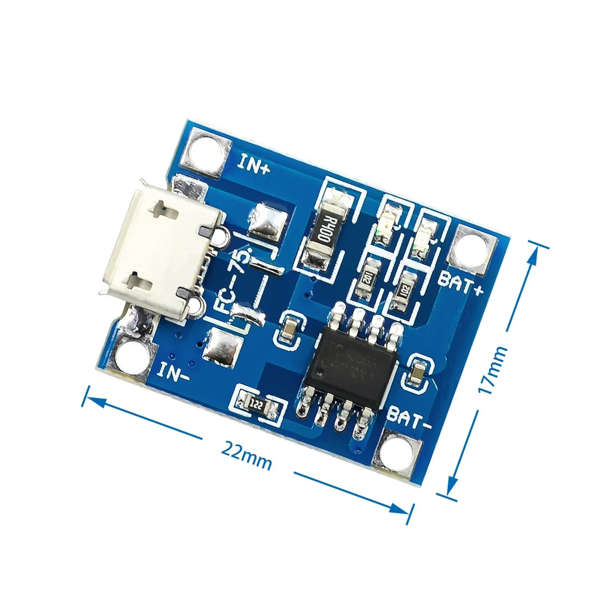 Mini Micro Type-c USB 5V 1A 18650 TP4056 Lithium Battery Charger Module Charging Board With Protection Dual Functions 1A Li-ion Quake