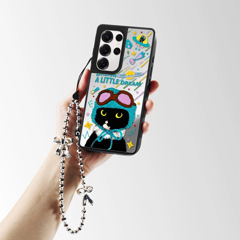 6090212 Mirror Surface Magnetic Phone Cover for Samsung Galaxy S23 S24 S25 S26 Ultra S26+ Plus Case Quake