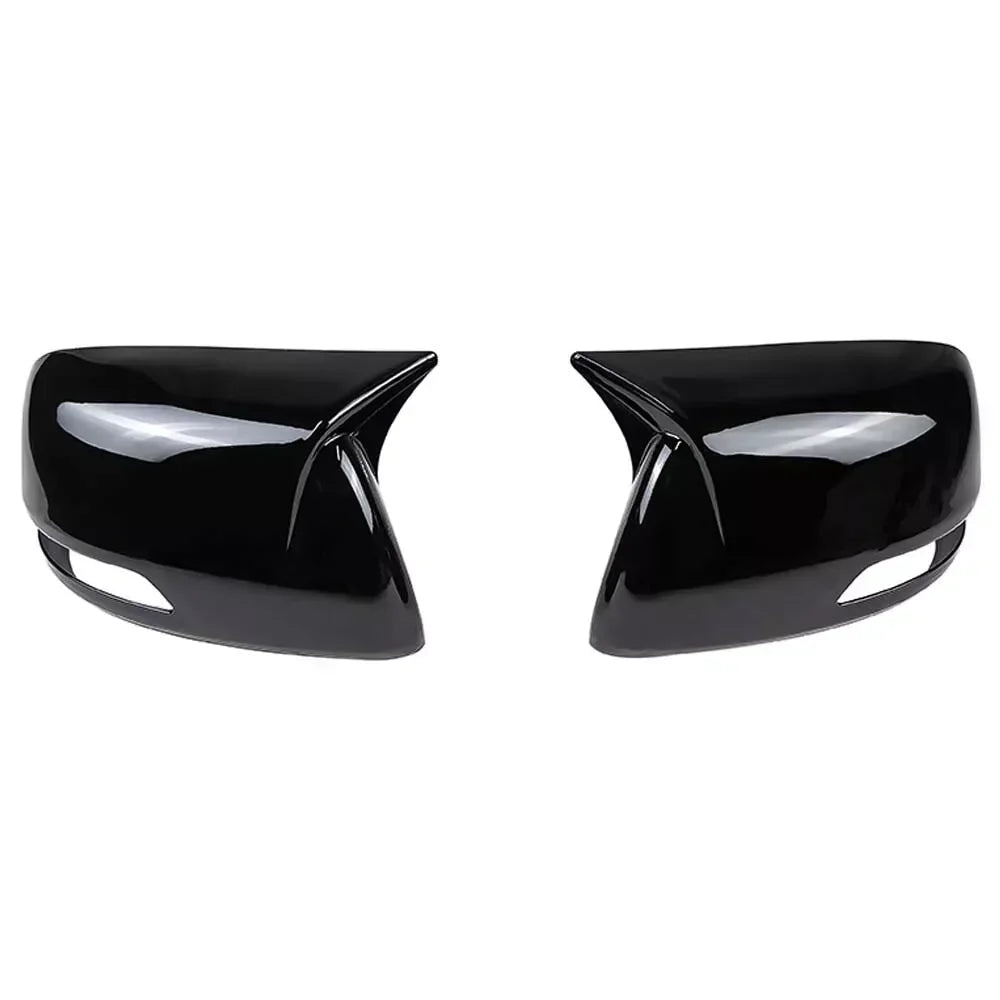 For Toyota Land Cruiser LC200 Prado FJ150 150 2010-2021 Car Sticker Rearview Side Mirror Cover Wing Cap Exterior Door Case Trim Quake Gloss Black