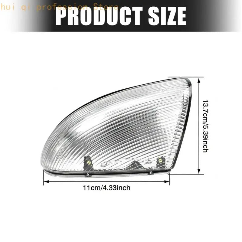 Mirror Side Marker Lamp 68064948AA for Listed 2009-2018 Mirror Light Replacement, Black Rear Housing and Clear Lens H8WE Quake