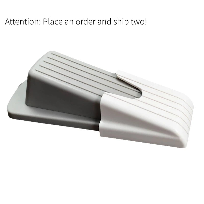 Rubber Door Stopper with Storage Holder Anti-Collision Door Stop Wedge Windproof Safety Door Blocker for Home Bedroom Office Quake B