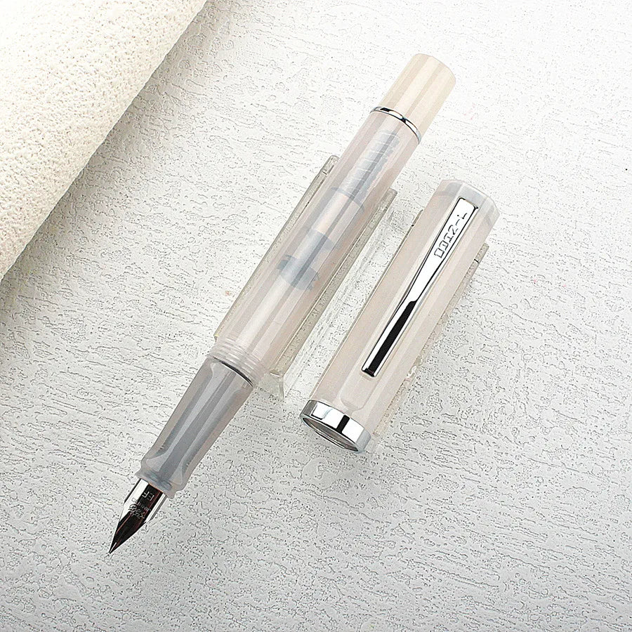 Jinhao 58D Acrylic Fountain Pen Rotating Suction Ink Pen Office School Stationery Quake 58D EF 0.38MM