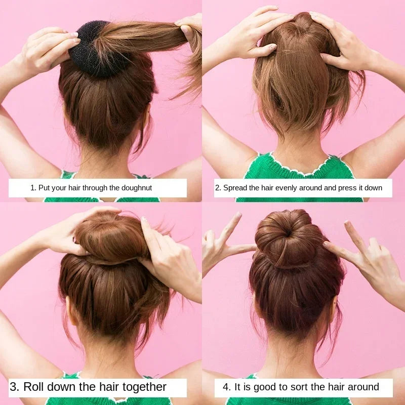 Magic Hair Bun Maker Donut Foam Sponge Easy Big Ring Hair Styling Tools Products Hairstyle Women Girls Hair Accessories Quake