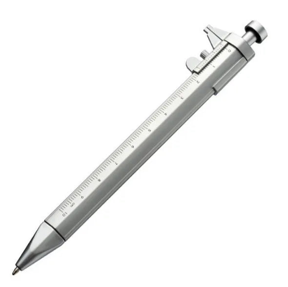 Multifunction Caliper Pen Ball-Point 0.5mm Ballpoint Pen Gel Ink Pen Vernier Caliper Roller Ball Pen Creativity Stationery Quake Sliver black