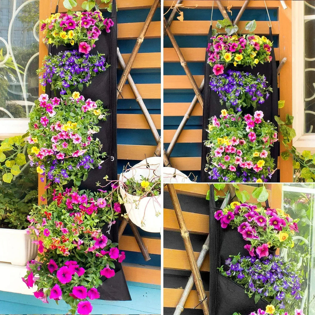 Vertical Felt Bag Planting Bag Greening Plant Wall Cultivation Bag Seedling Bag Plant Wall Hanging Bag Quake