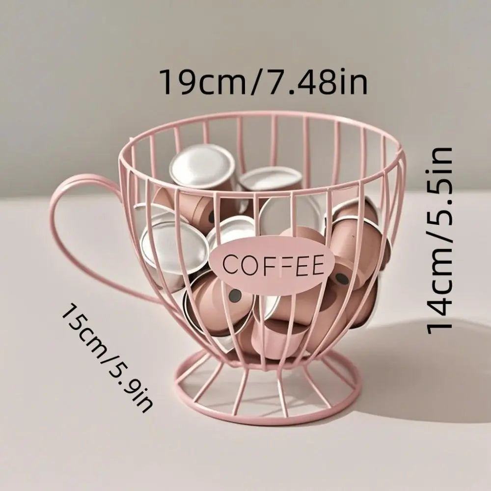 Large Capacity Coffee Pod Holder Irregular Shape Coffee Pod Coffee Capsule Holder Home Decoration Storage Cup Quake