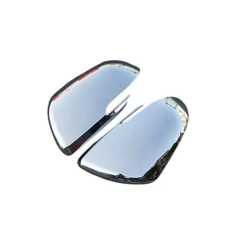 For Kia Seltos 2019-2023 Car Sticker Rearview Side Mirror Cover Wing Cap Exterior Door Rear View Case Trim Carbon Fiber Look Quake Without Horn Silver