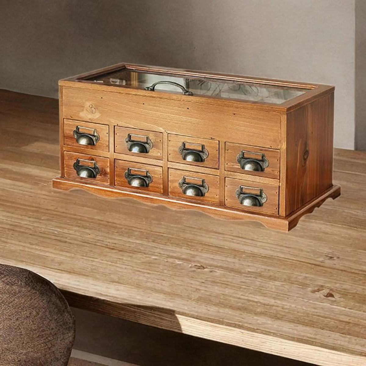 Desktop Storage Drawer Box Storage Container Stationery Supplies Organizers Wood Quake