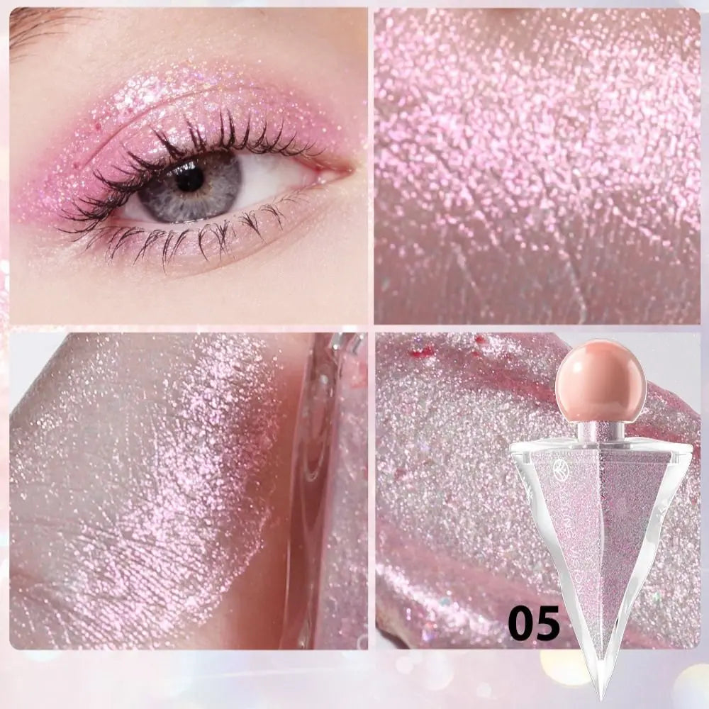6 Colors Liquid Eyeshadow Water-Based Long Lasting Liquid Glitter Highlighter Waterproof Shimmer & Metallic Quake