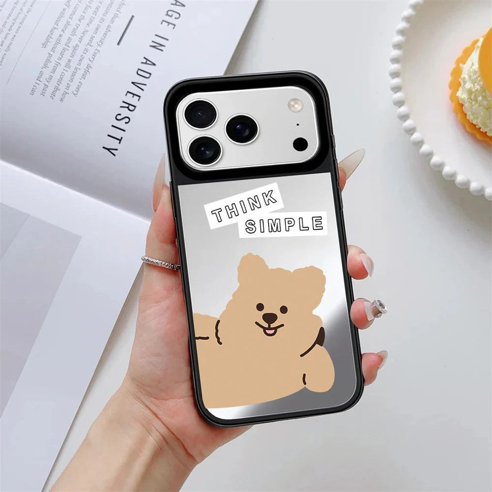 6090733 Mirror Surface Magnetic Phone Case Cover for IPhone 13 14 15 16 17 18 Pro Max Case Quake