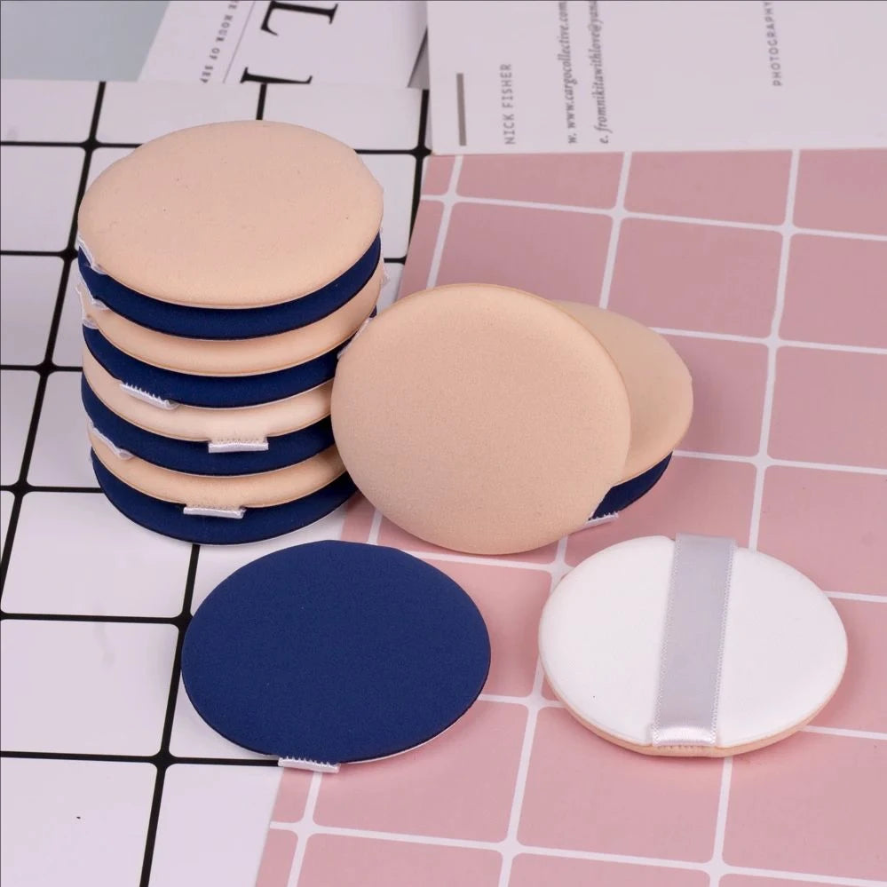 Dry Wet Round Air MJ Mini Cushion Puff Thin Lightweight Foundation SpongeDual-Use Quake