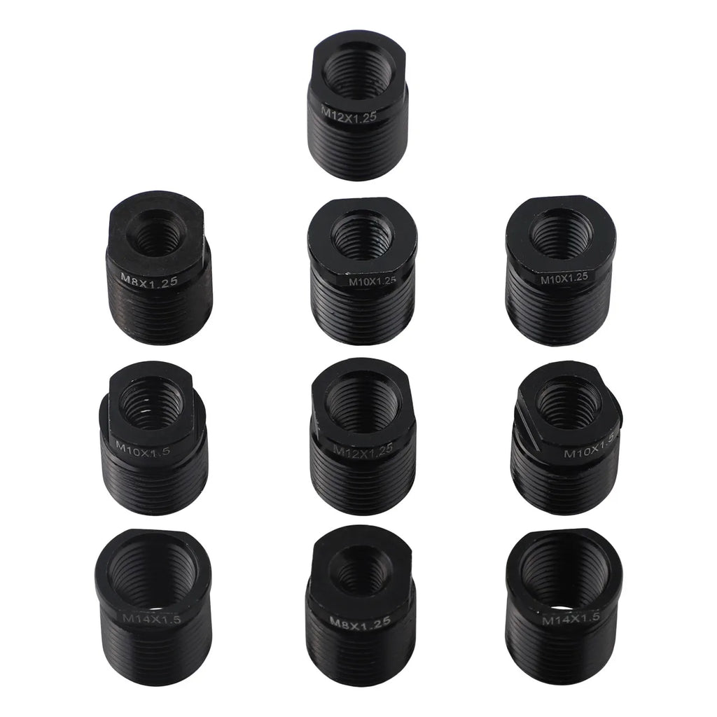 Easily Upgrade Your Car\'s Interior with This Fitment 10Pcs Gear Shift Knob Thread Adapter Kit Made from Aluminum Quake
