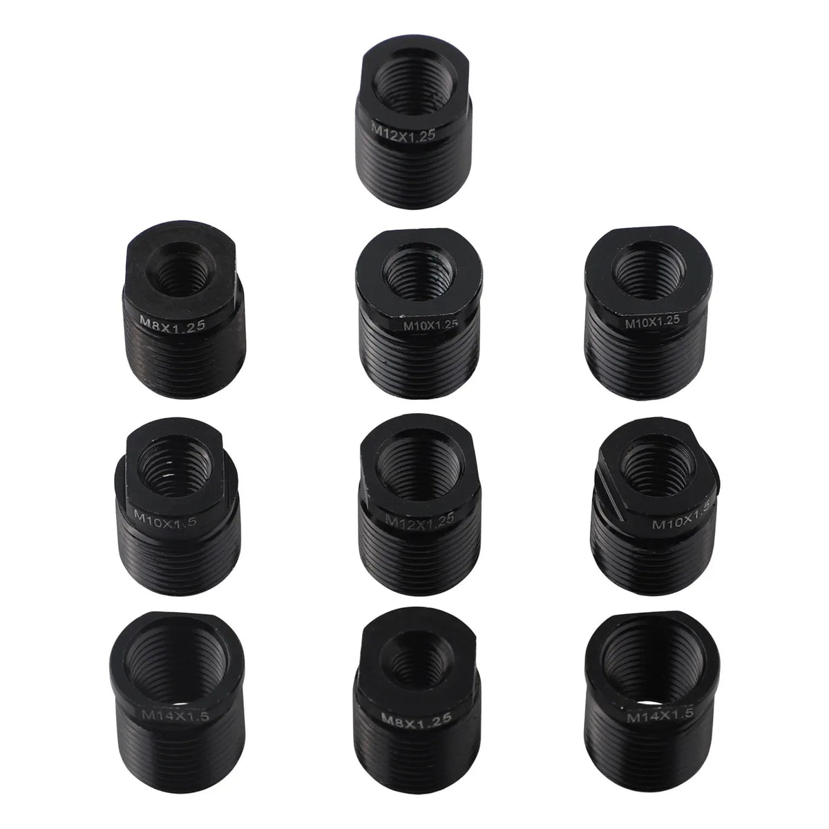 Easily Upgrade Your Car\'s Interior with This Fitment 10Pcs Gear Shift Knob Thread Adapter Kit Made from Aluminum Quake