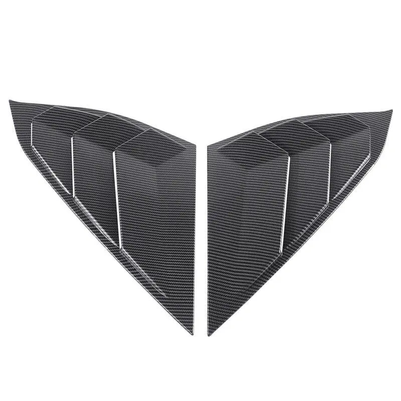 For Honda Accord 10th Gen 2018-2021 Car Rear Louver Window Side Shutter Cover Trim Sticker Vent Scoop ABS Carbon Fiber Black Quake