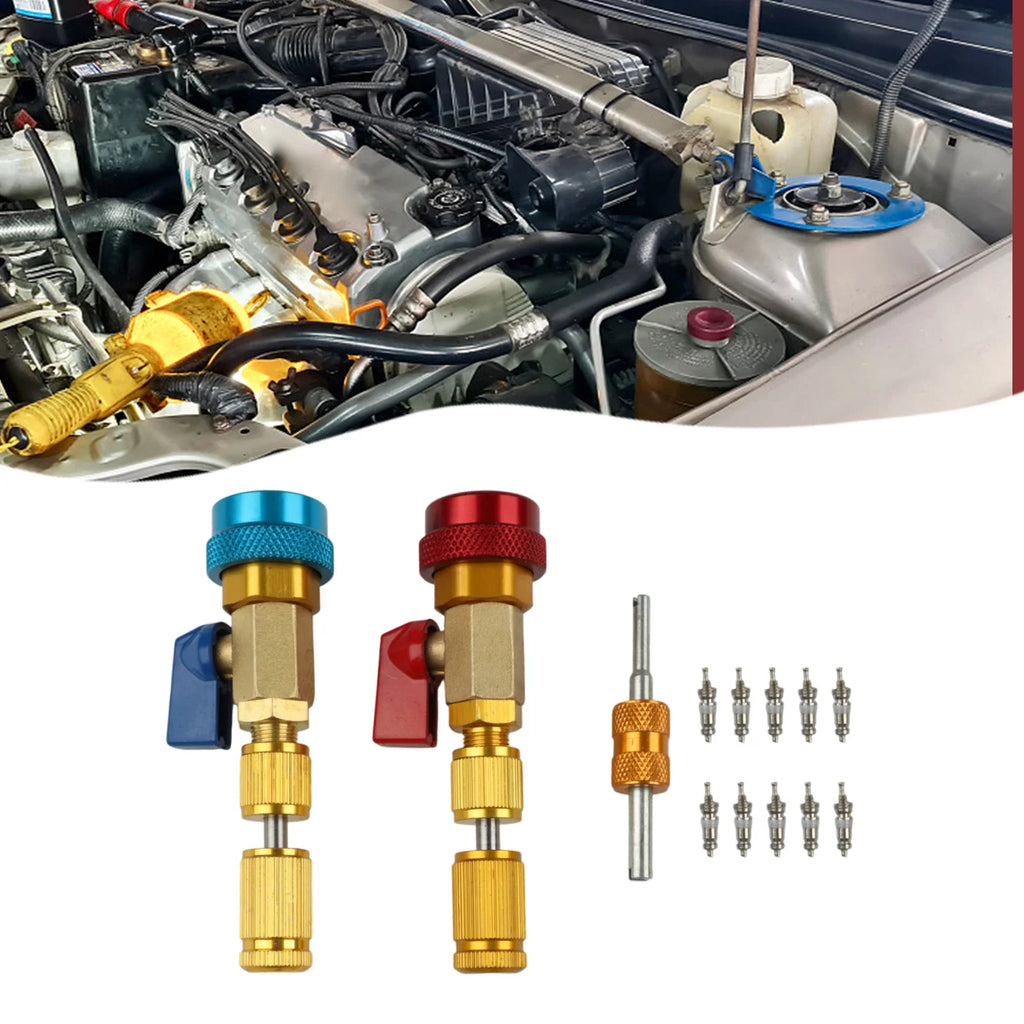 For R134A valve core installer and remover tool kit with easy installation and comprehensive maintenance features Quake