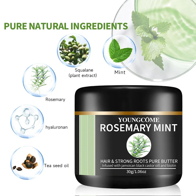 Rosemary Mint Hair Conditioning Cream Soft Smooth Improves Frizz Prevents Hair Loss Hair Care Scalp Treatment Anti Dandruff Quake