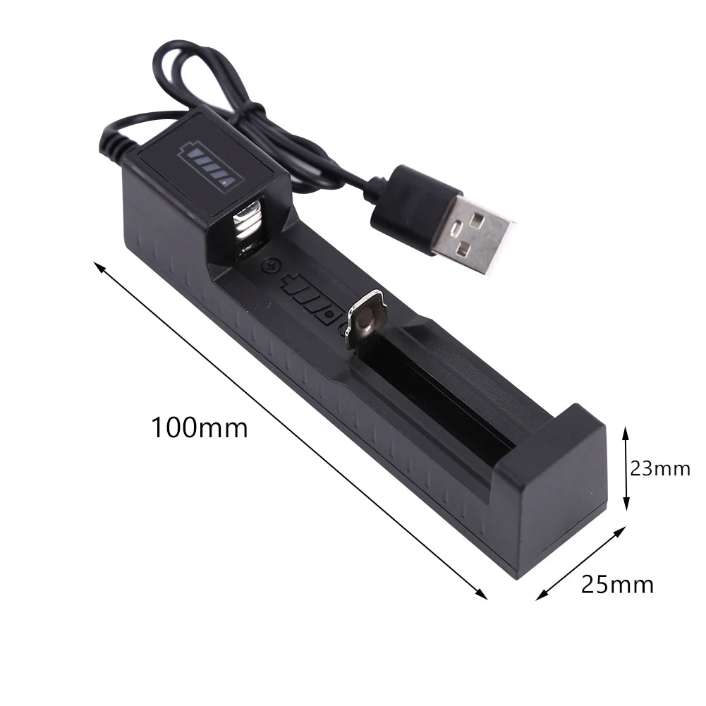 Smart Charger Adapter for 18650 22650 16340 Rechargeable Batteries 1 Slot Quake
