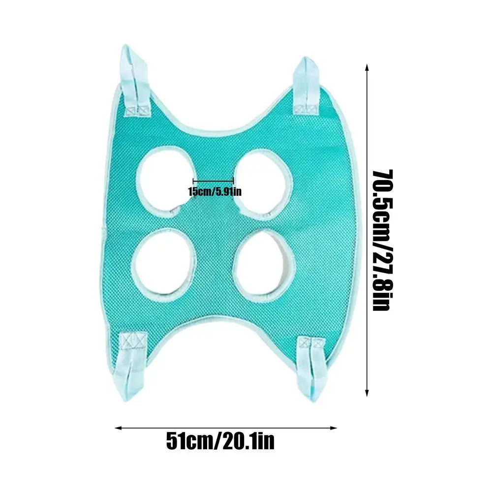 Dog Hammock Grooming Mesh Escape Proof Non Slip Restraint Harness for Bathing Ear Teeth Cleaning Home Pet Store Cattery Kennel Quake 51cm