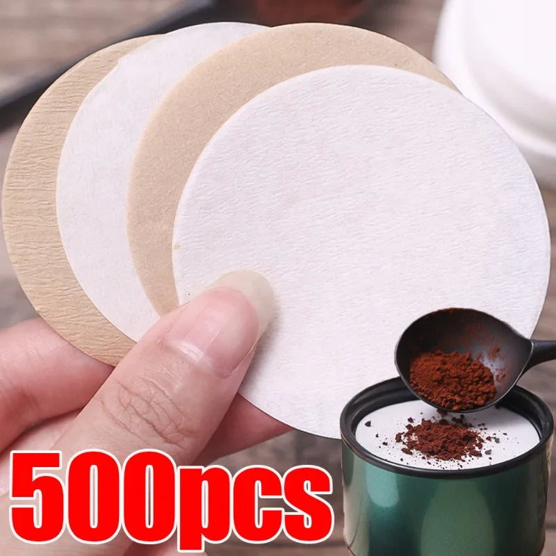 Coffee Filter Paper Round Disposable Wood Pulp Paper for Espresso Coffee Maker Filter Circular Hand-poured Coffee Filter Tools Quake