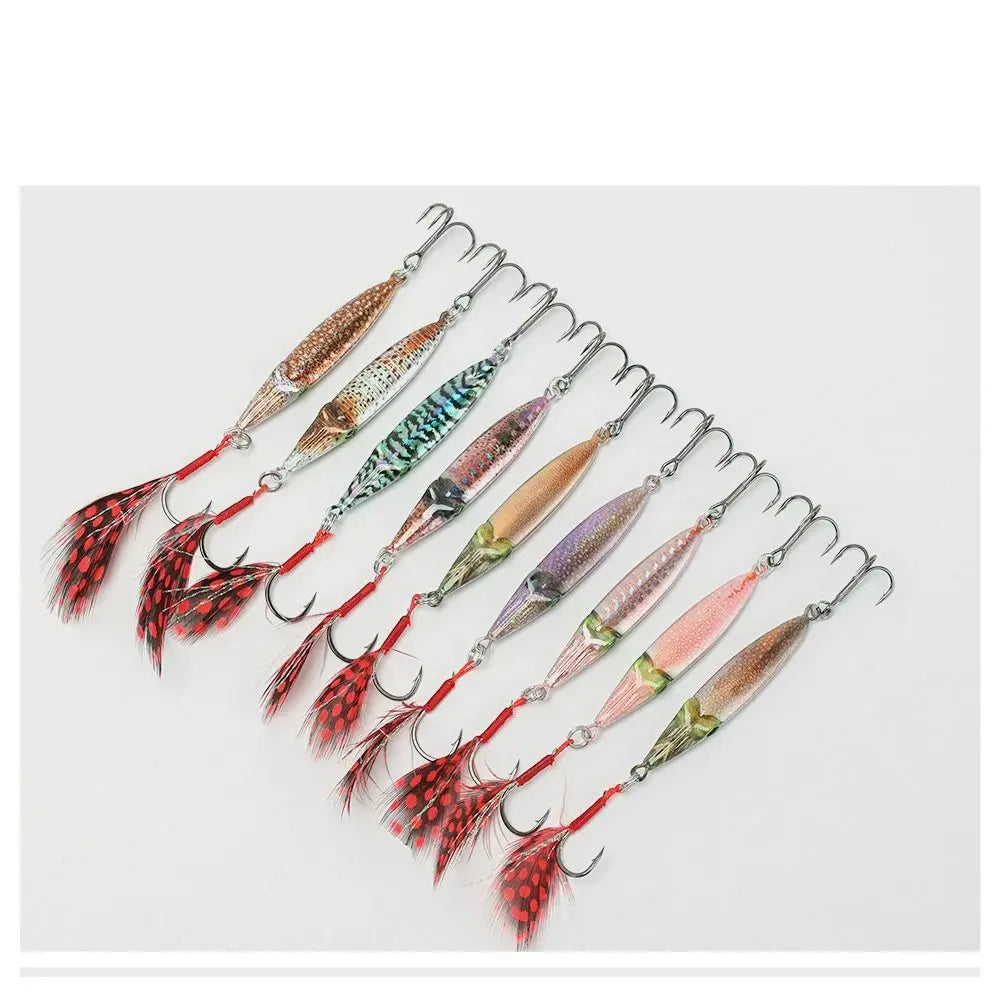 Universal Metal Fishing Lure 3D Eyes jigging Hard squid Bait Lifelike Wobblers Artificial Bait Outdoors Quake