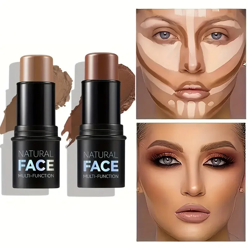 Natural Face Highlighter Concealer,Waterproof Face Contour Pen, Easily Sculpt Your Fface to Create a Perfect Light Makeup Effect Quake